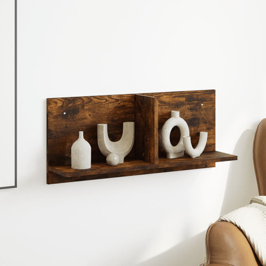 Mobile a Parete 70x16,5x30 cm Rovere Fumo in Legno Multistrato | homemem39