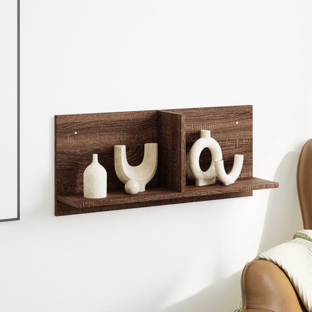 Mobile a Parete 70x16,5x30 cm Rovere Marrone Legno Multistrato