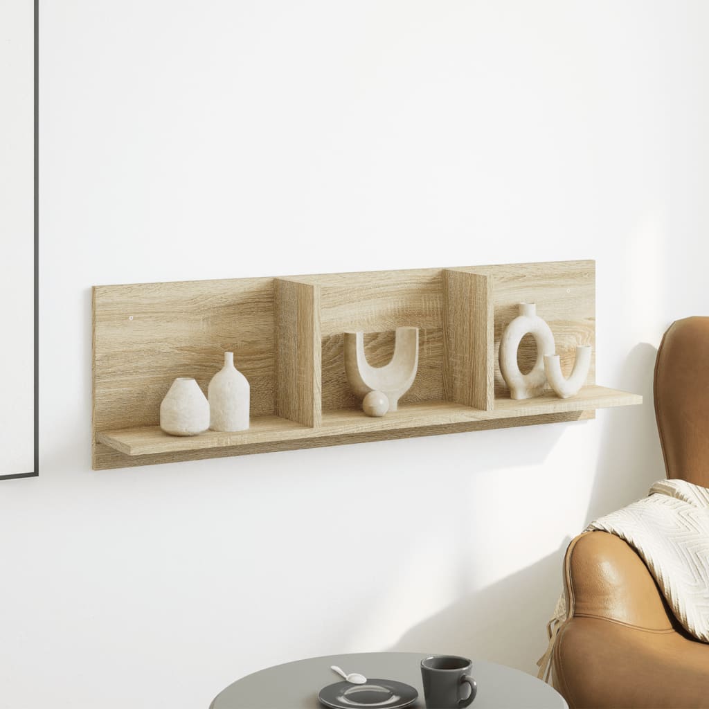 Mobile a Parete 100x16,5x30 cm Rovere Sonoma in Truciolato | homemem39