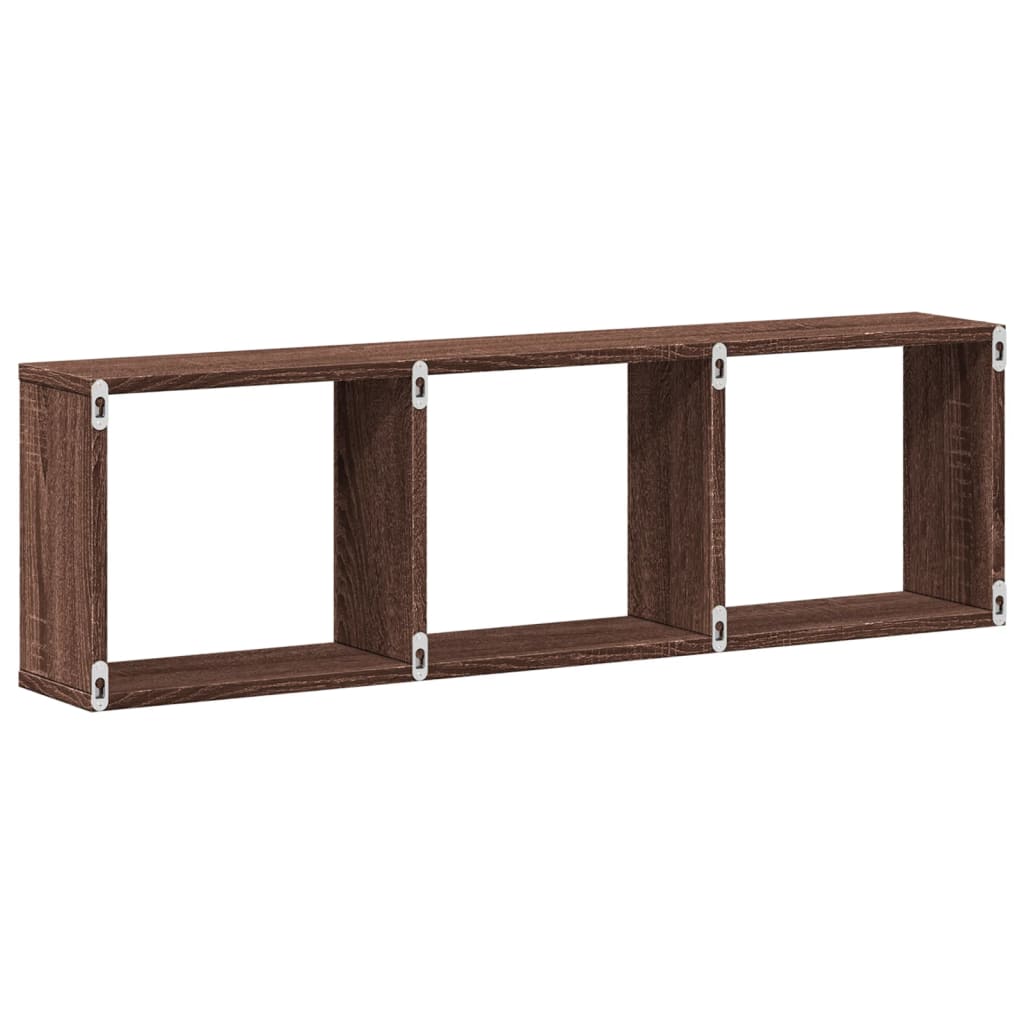 Mobile a Parete 100x16x30cm Rovere Marrone in Legno Multistrato | homemem39