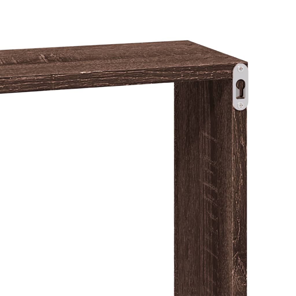 Mobile a Parete 100x16x30cm Rovere Marrone in Legno Multistrato | homemem39