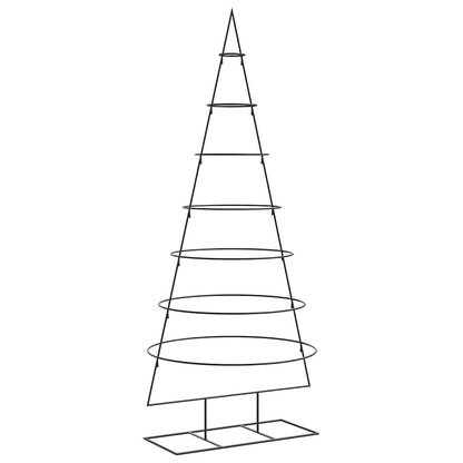 Albero di Natale Decorativo in Metallo Nero 180 cm