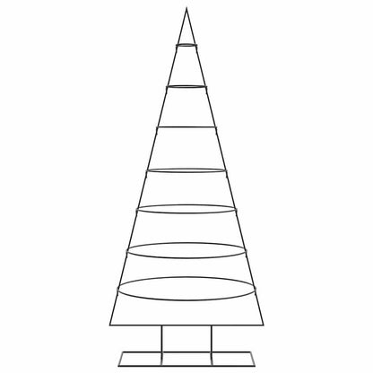 Albero di Natale Decorativo in Metallo Nero 180 cm