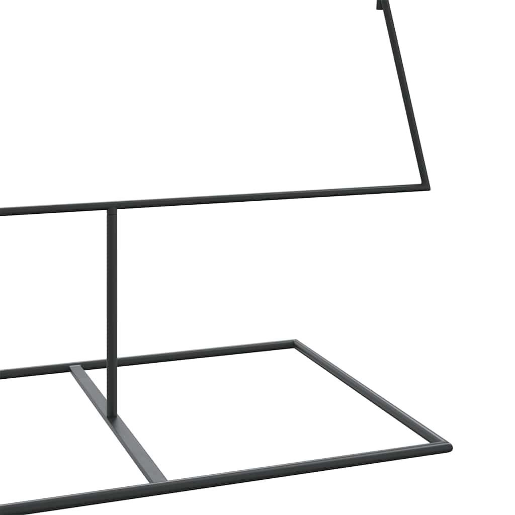 Albero di Natale Decorativo in Metallo Nero 210 cm