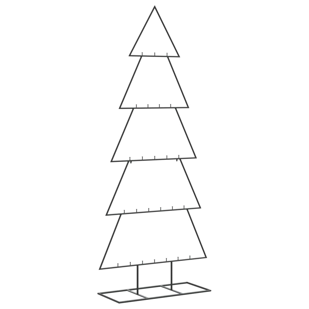 Albero di Natale Decorativo in Metallo Nero 150 cm