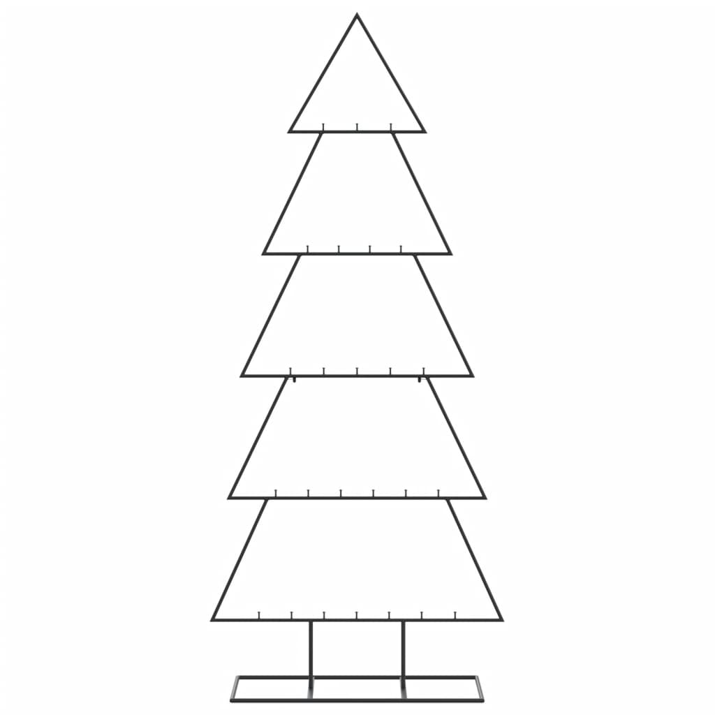 Albero di Natale Decorativo in Metallo Nero 150 cm