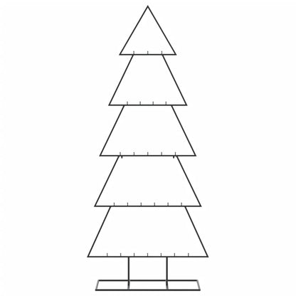 Albero di Natale Decorativo in Metallo Nero 150 cm