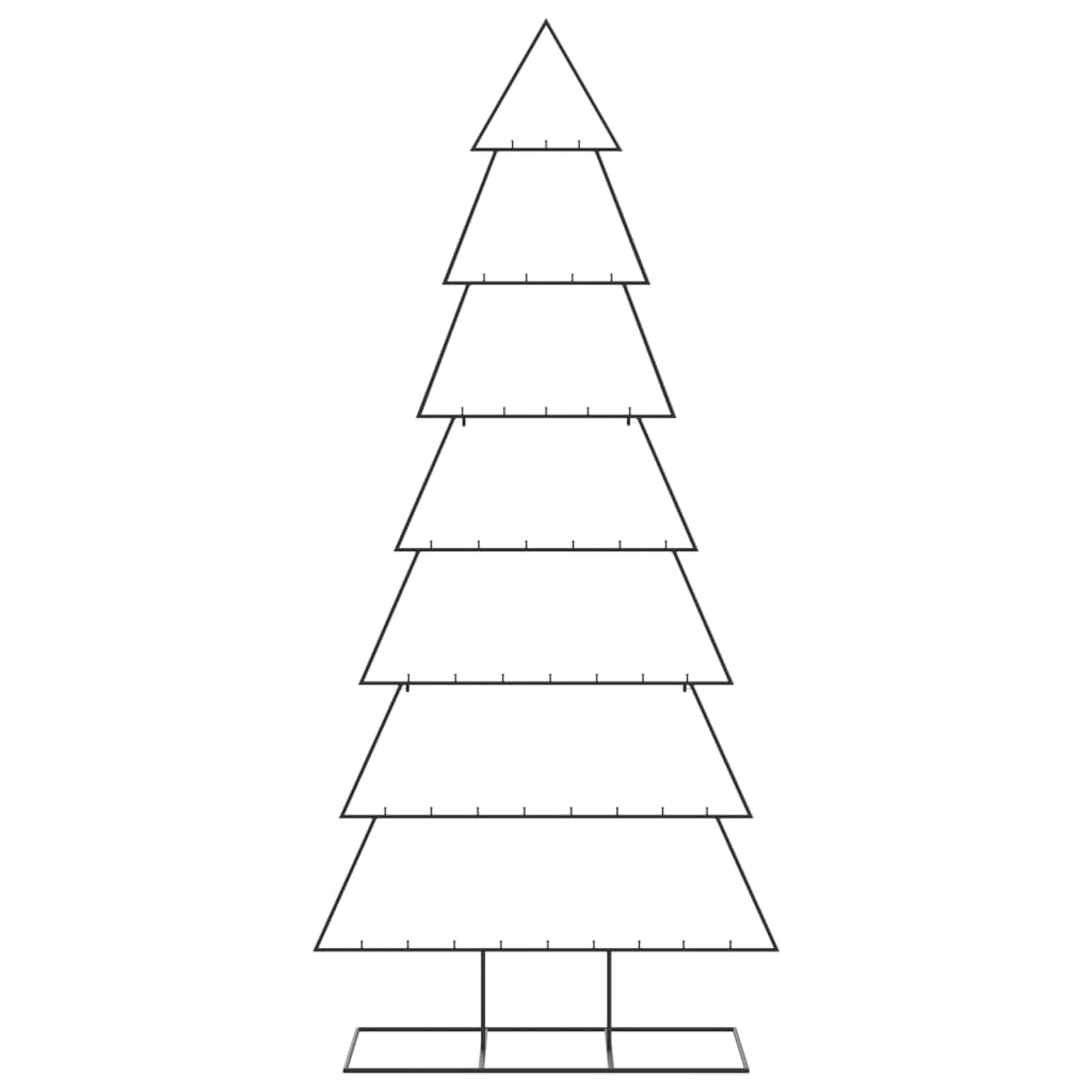 Albero di Natale Decorativo in Metallo Nero 210 cm