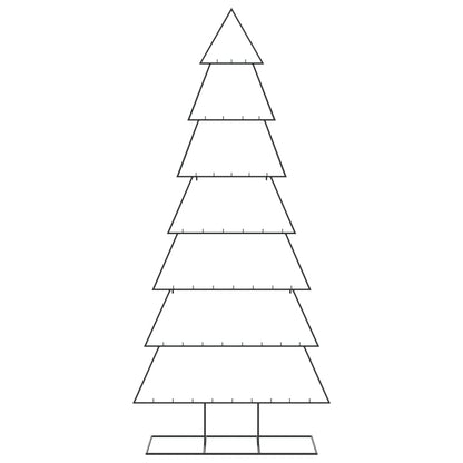 Albero di Natale Decorativo in Metallo Nero 210 cm