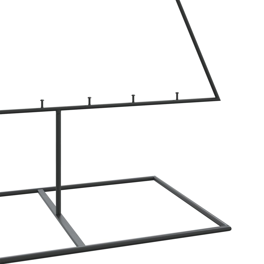 Albero di Natale Decorativo in Metallo Nero 210 cm