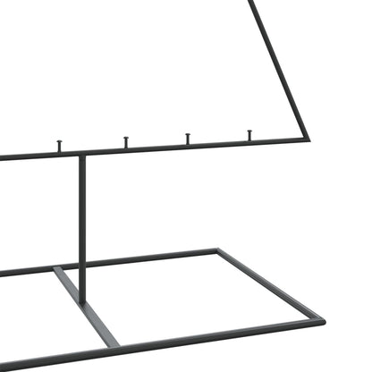 Albero di Natale Decorativo in Metallo Nero 210 cm