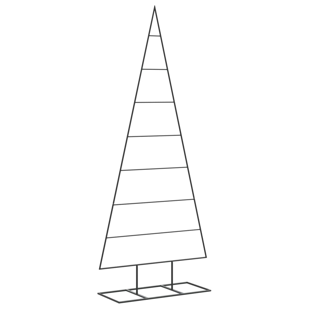 Albero di Natale Decorativo in Metallo Nero 150 cm