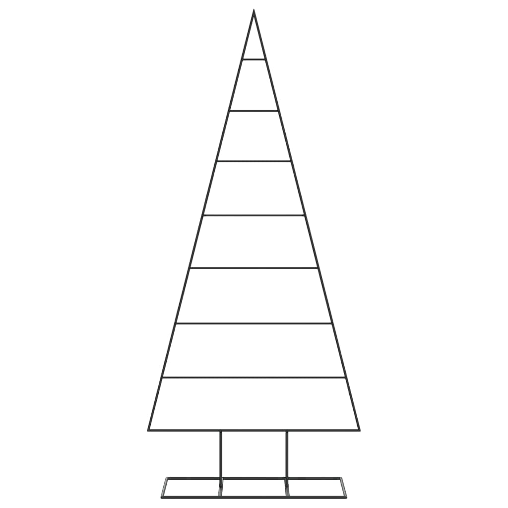 Albero di Natale Decorativo in Metallo Nero 180 cm