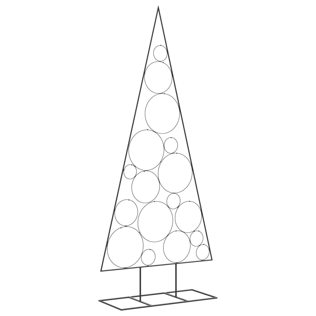 Albero di Natale Decorativo in Metallo Nero 180 cm
