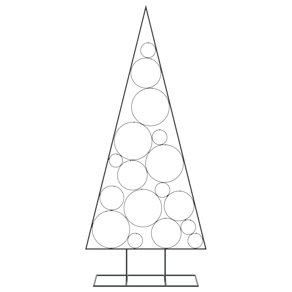 Albero di Natale Decorativo in Metallo Nero 180 cm