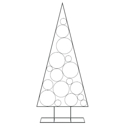 Albero di Natale Decorativo in Metallo Nero 180 cm
