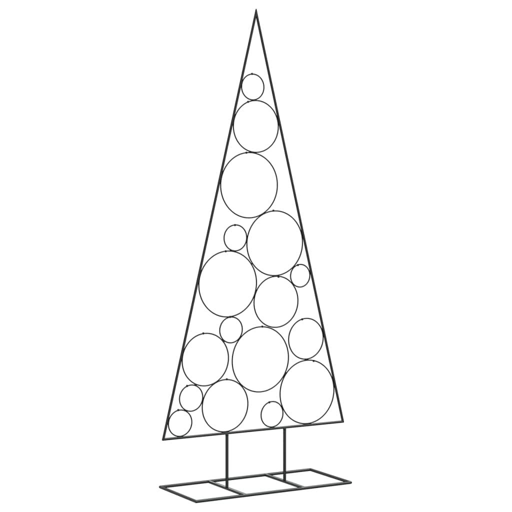 Albero di Natale Decorativo in Metallo Nero 180 cm