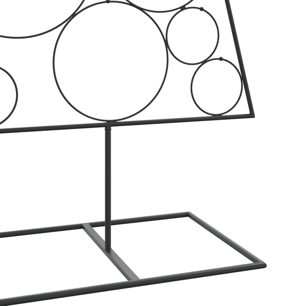 Albero di Natale Decorativo in Metallo Nero 180 cm