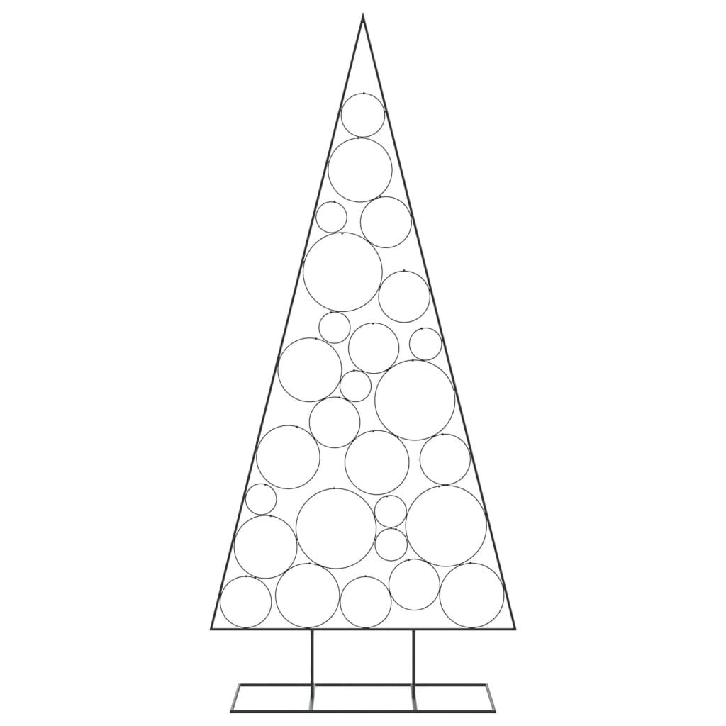 Albero di Natale Decorativo in Metallo Nero 210 cm