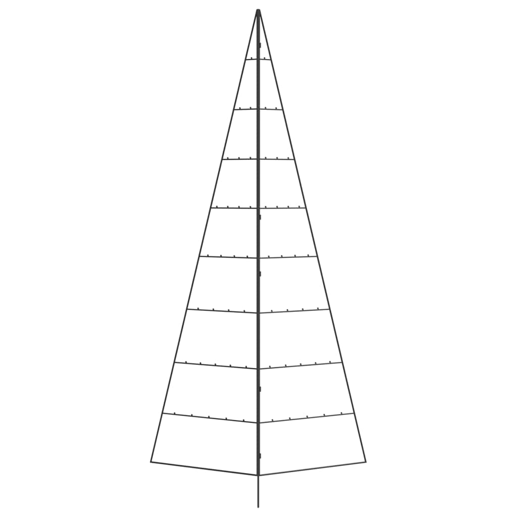 Albero di Natale Decorativo in Metallo Nero 210 cm
