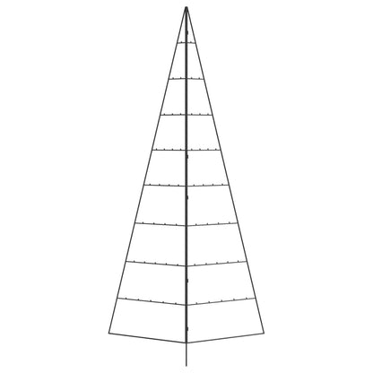 Albero di Natale Decorativo in Metallo Nero 210 cm