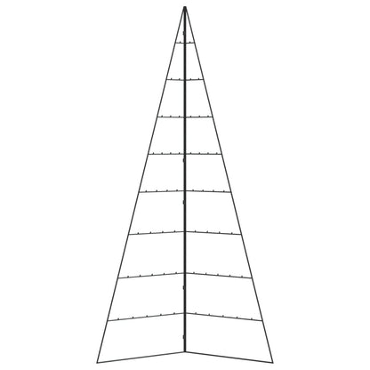 Albero di Natale Decorativo in Metallo Nero 210 cm