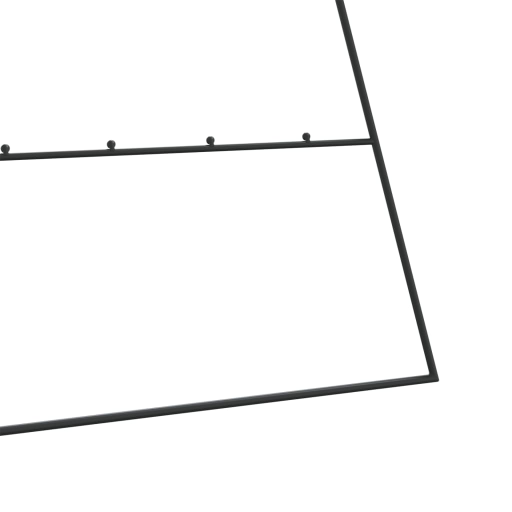 Albero di Natale Decorativo in Metallo Nero 210 cm