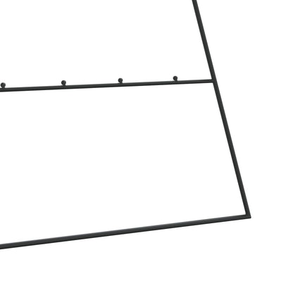 Albero di Natale Decorativo in Metallo Nero 210 cm