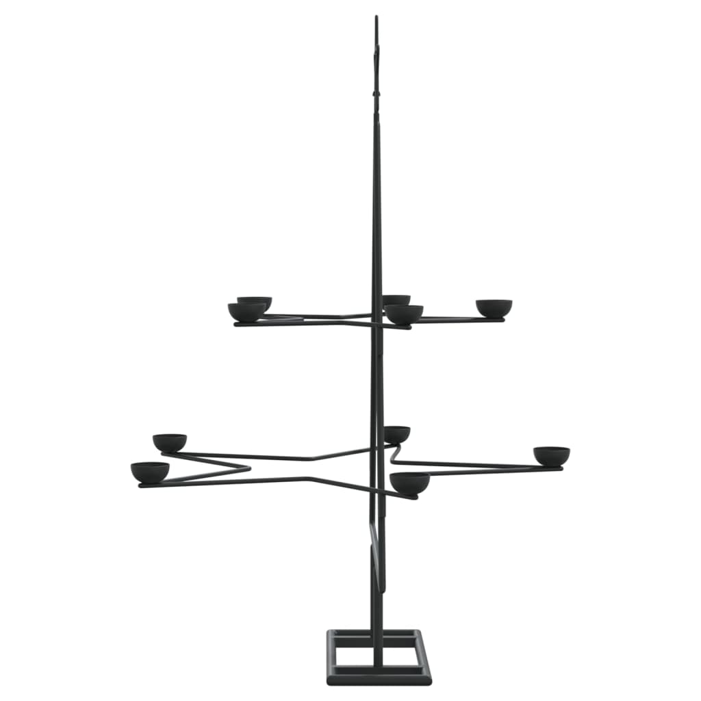 Albero di Natale Decorativo in Metallo Nero 75 cm - homemem39