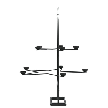 Albero di Natale Decorativo in Metallo Nero 75 cm