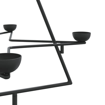 Albero di Natale Decorativo in Metallo Nero 75 cm - homemem39