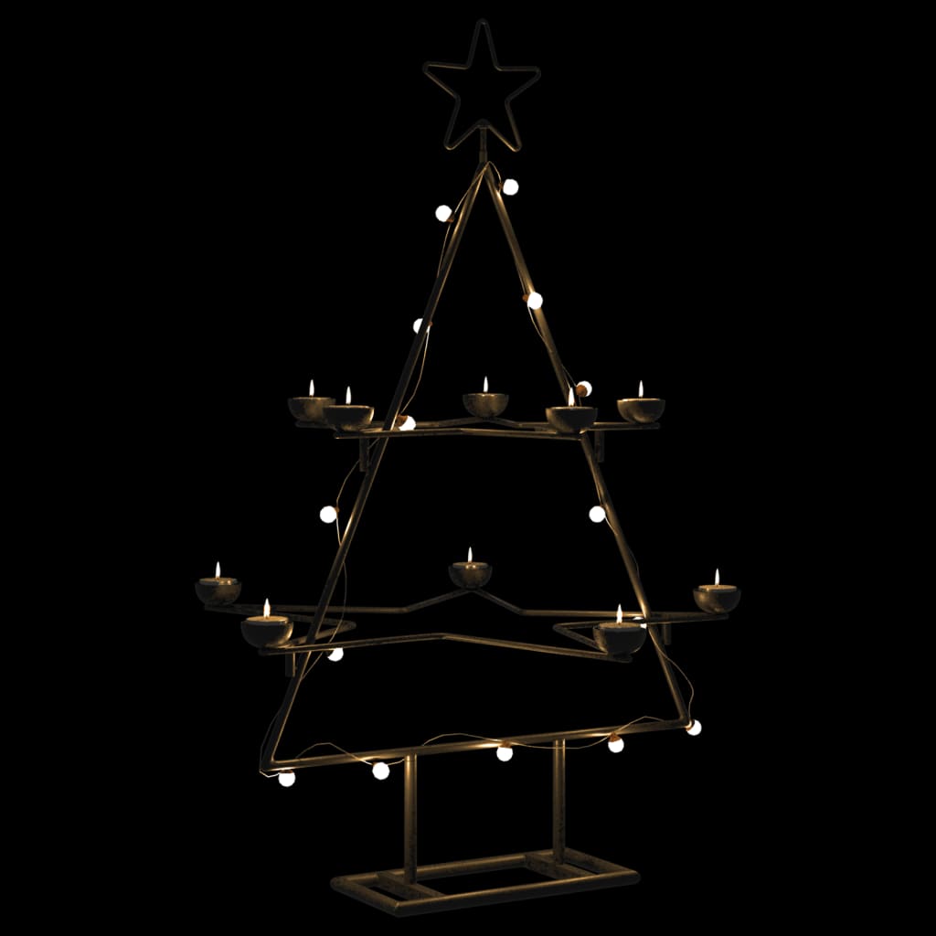 Albero di Natale Decorativo in Metallo Nero 75 cm - homemem39