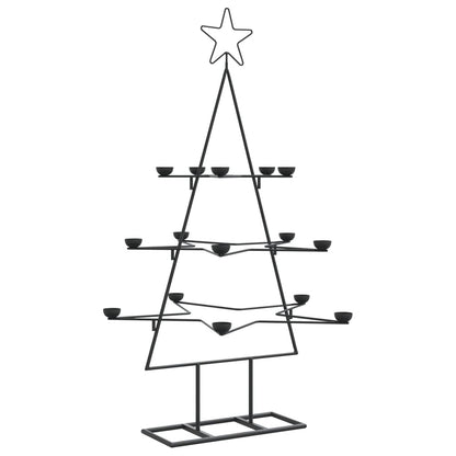 Albero di Natale Decorativo in Metallo Nero 105 cm - homemem39