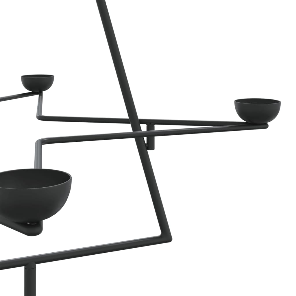 Albero di Natale Decorativo in Metallo Nero 105 cm - homemem39