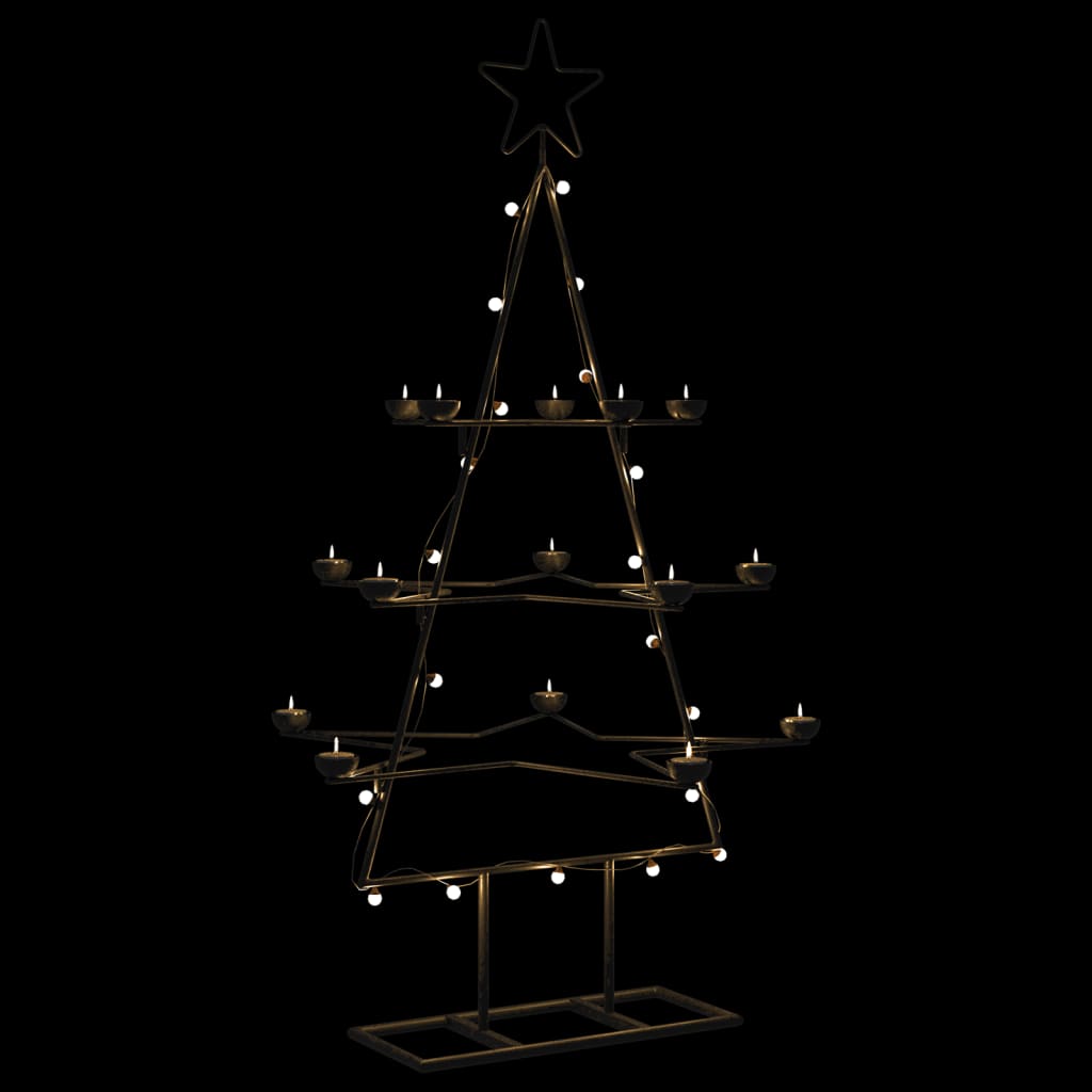 Albero di Natale Decorativo in Metallo Nero 105 cm - homemem39