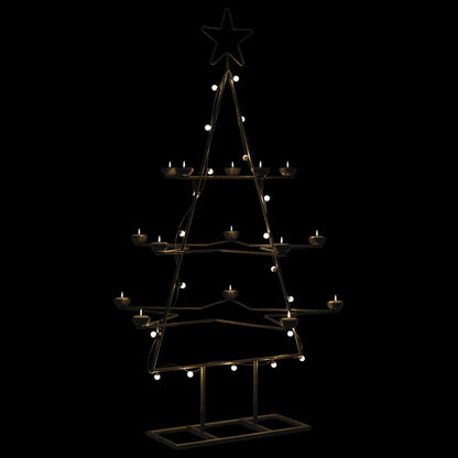 Albero di Natale Decorativo in Metallo Nero 105 cm - homemem39