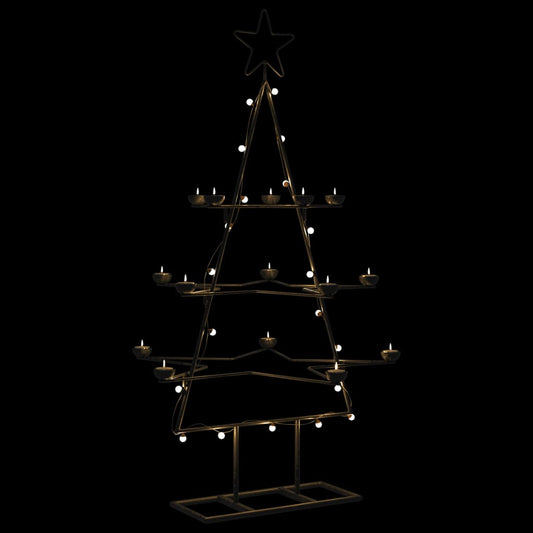 Albero di Natale Decorativo in Metallo Nero 105 cm - homemem39