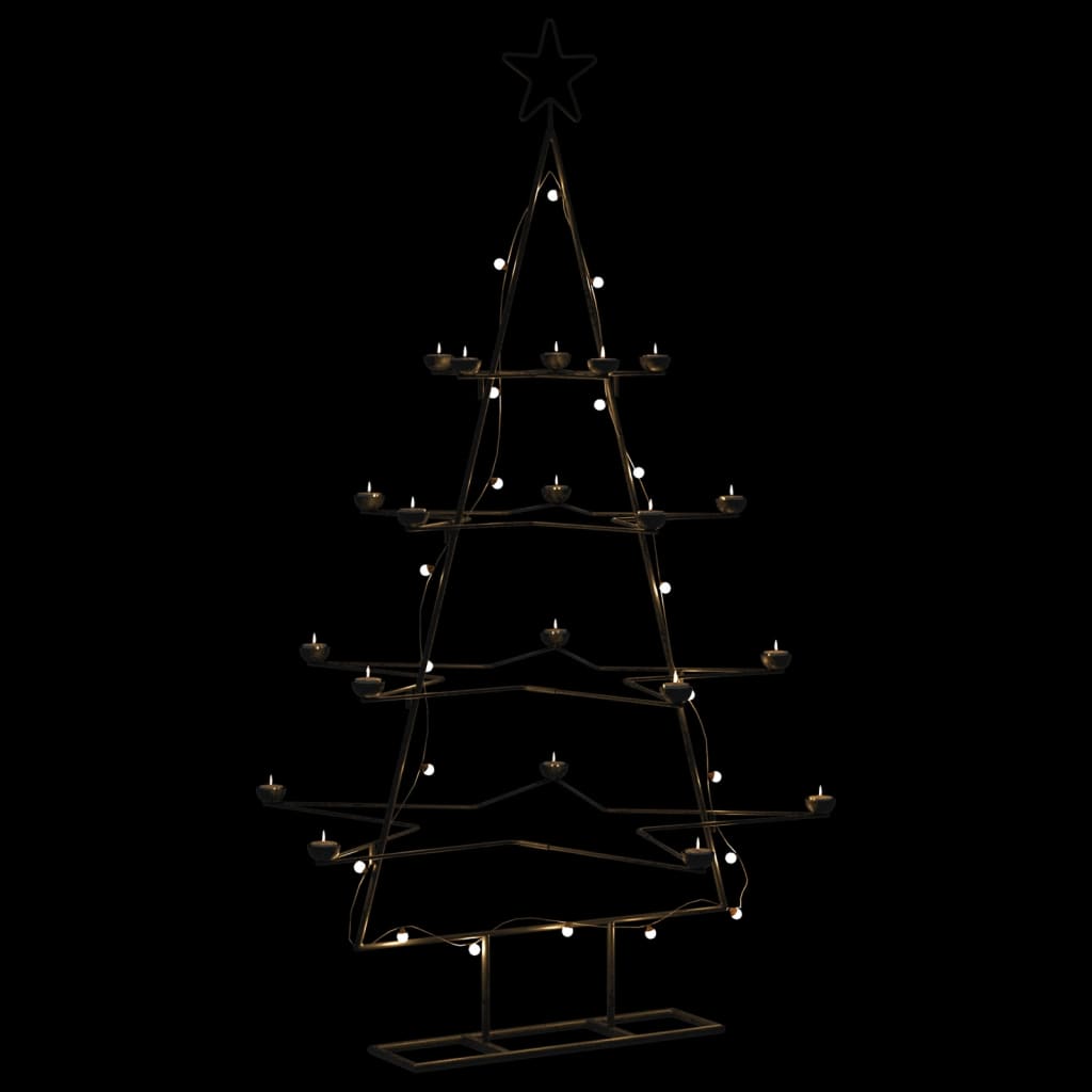 Albero di Natale Decorativo in Metallo Nero 140 cm - homemem39