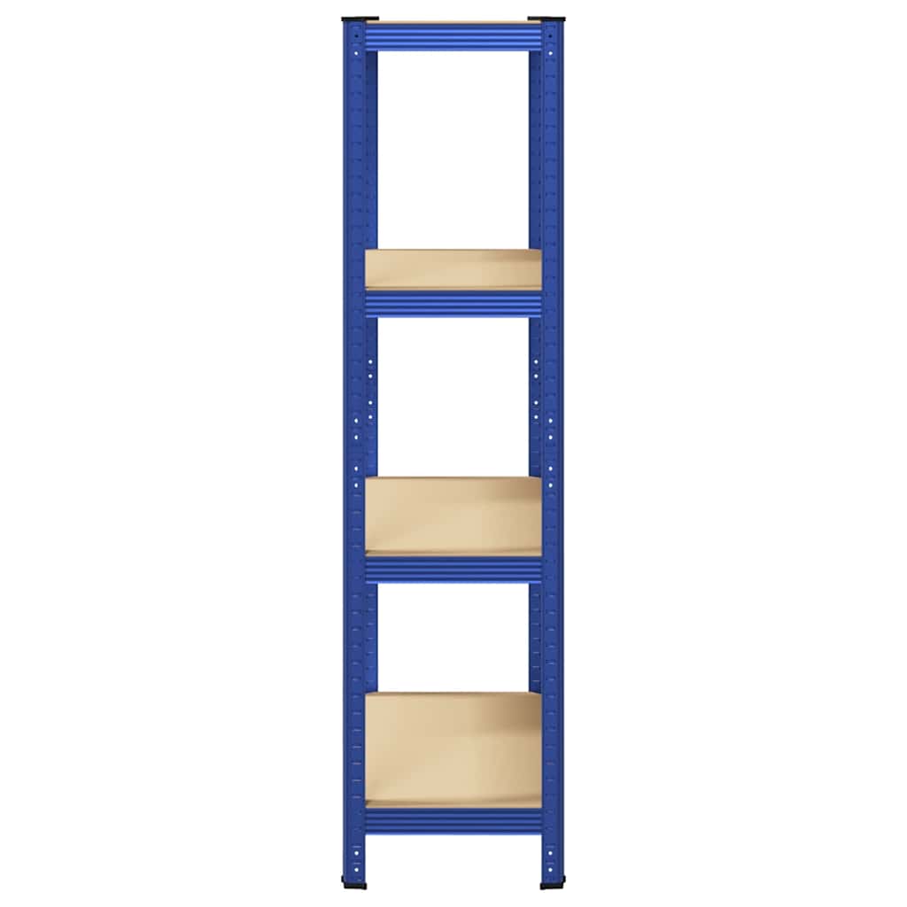 Mensola 4 Strati Blu in Acciaio e Legno Multistrato - homemem39