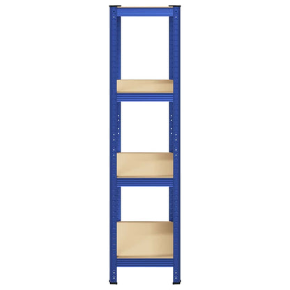 Mensola 4 Strati Blu in Acciaio e Legno Multistrato - homemem39