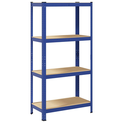Mensola 4 Strati Blu in Acciaio e Legno Multistrato - homemem39