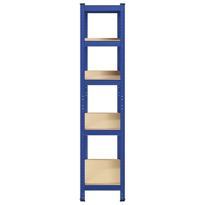 Mensola 5 Strati Blu in Acciaio e Legno Multistrato - homemem39