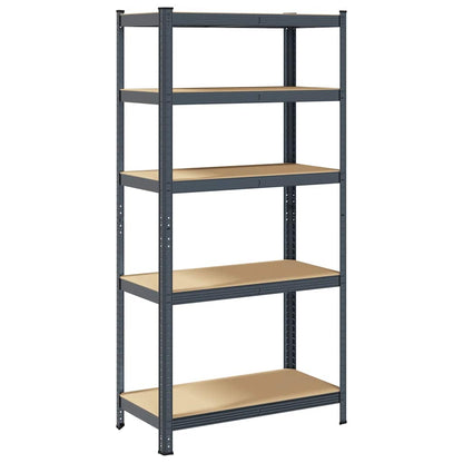 Scaffale Resistente 5Strati Antracite Acciaio&Legno Multistrato - homemem39