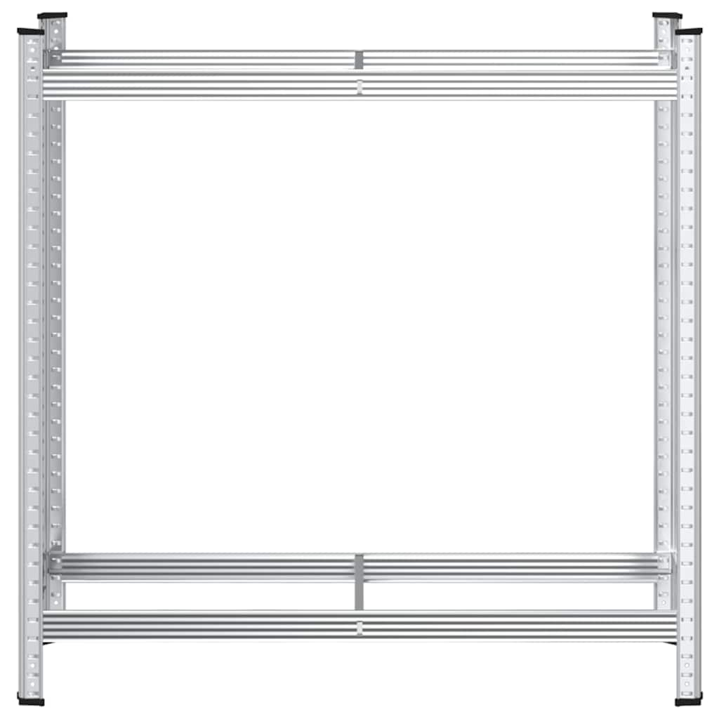 Ripiano per Pneumatici a 2 Strati Argento 110x40x109 cm Acciaio - homemem39