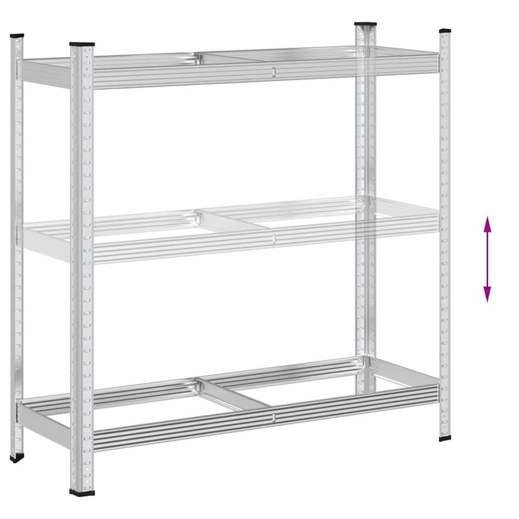 Ripiano per Pneumatici a 2 Strati Argento 110x40x109 cm Acciaio - homemem39