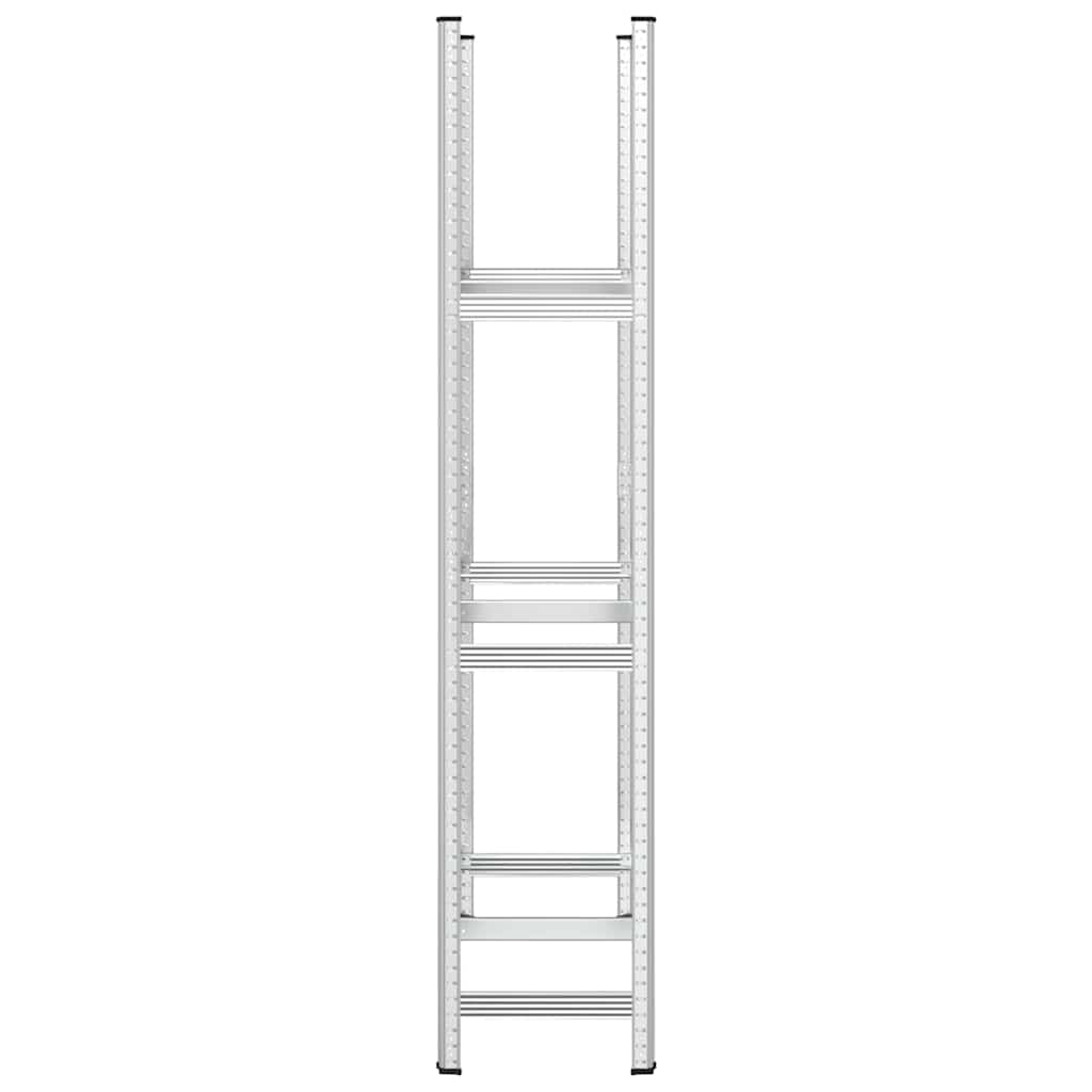 Ripiano per Pneumatici a 3 Strati Argento 110x40x200 cm Acciaio - homemem39