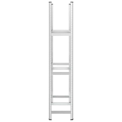 Ripiano per Pneumatici a 3 Strati Argento 110x40x200 cm Acciaio - homemem39