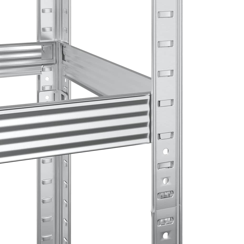 Ripiano per Pneumatici a 3 Strati Argento 110x40x200 cm Acciaio - homemem39