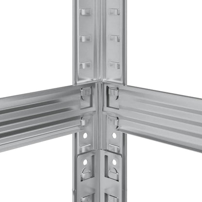 Ripiano per Pneumatici a 3 Strati Argento 110x40x200 cm Acciaio - homemem39