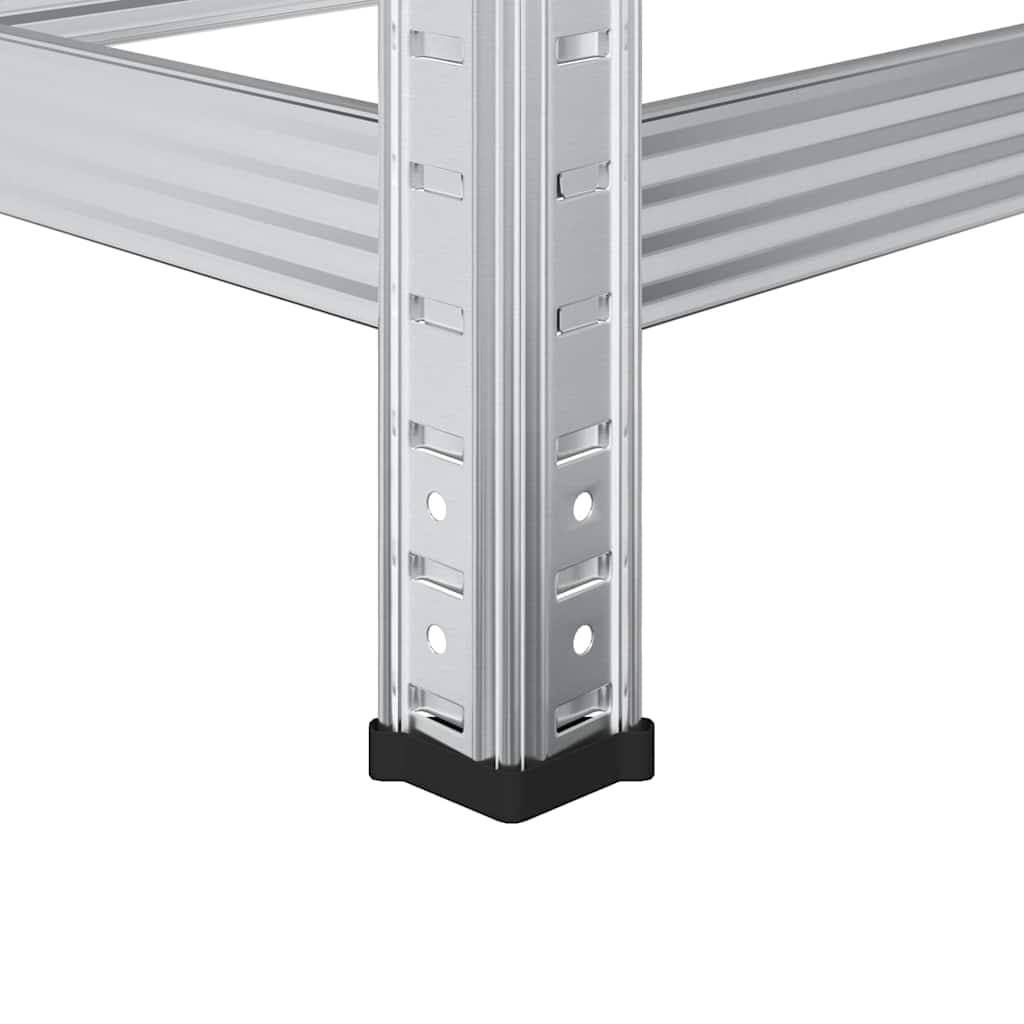 Ripiano per Pneumatici a 3 Strati Argento 110x40x200 cm Acciaio - homemem39